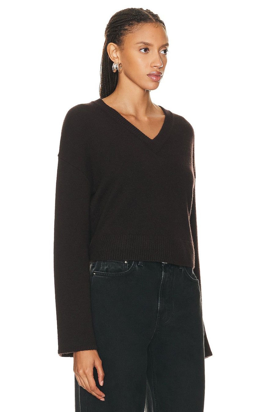 Women SABLYN Sweaters & Knits | Solana V Neck Sweater Oak Tree