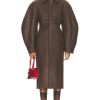 Women JACQUEMUS Jackets & Coats | Le Manteau Croissant Coat Dark Brown