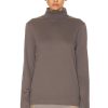 Women Acne Studios Sweaters & Knits | Turtleneck Long Sleeve Top Mud Grey