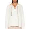 Women Moncler Sweaters & Knits | Laced Up Hoodie White