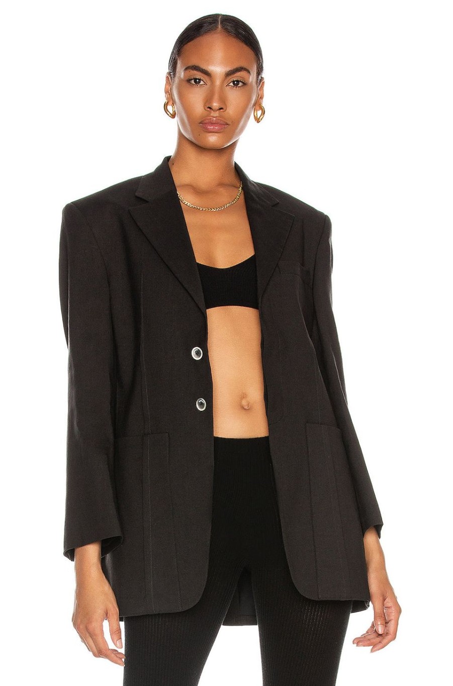 Women JACQUEMUS Jackets & Coats | La Veste D'Homme Black