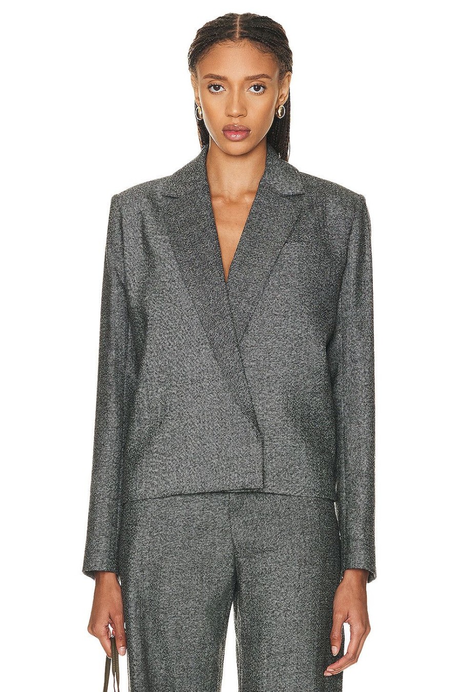 Women Loewe Jackets & Coats | Tailored Jacket Black & White