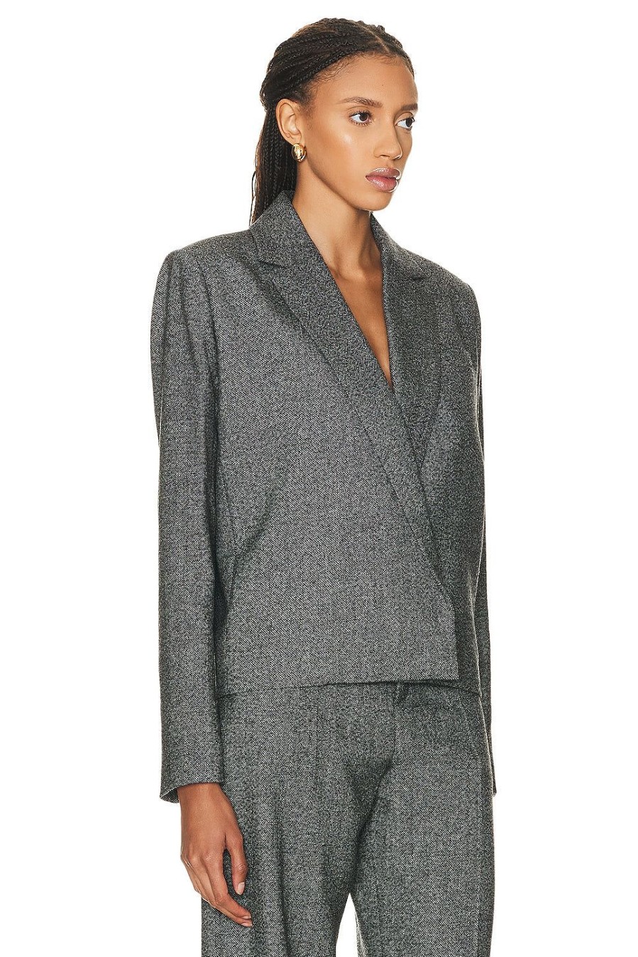 Women Loewe Jackets & Coats | Tailored Jacket Black & White