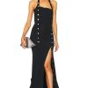 Women THE ATTICO Dresses | Halter Neck Long Dress Black