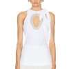 Women Givenchy Tops | Embroidered Halter Top White