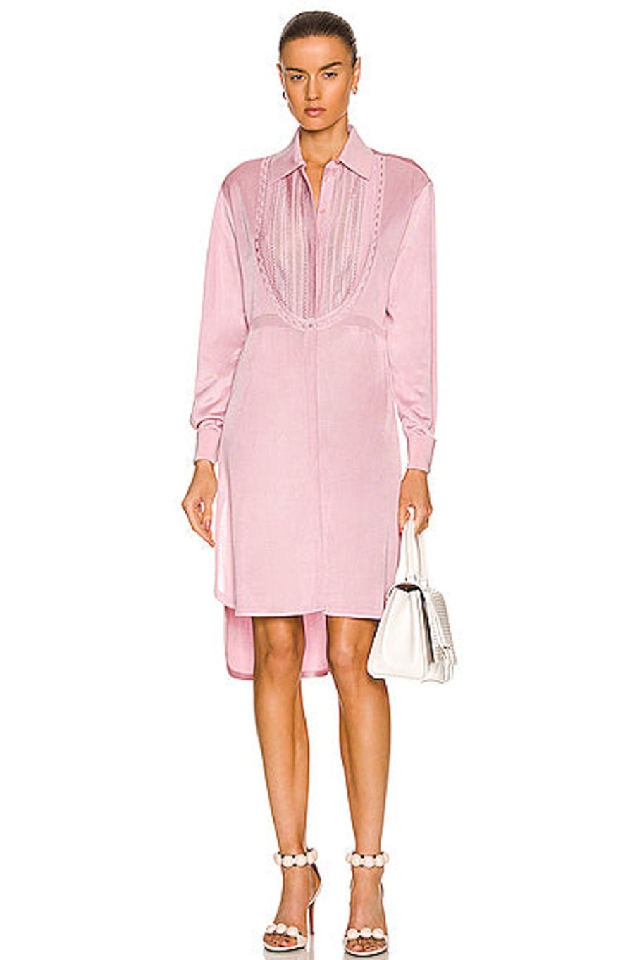 Women ALAÏA Dresses | Edition 1993 Tailored Shirt Dress Rose