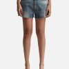 Women Maison Margiela Shorts | Raw-Cut Shorts Blue