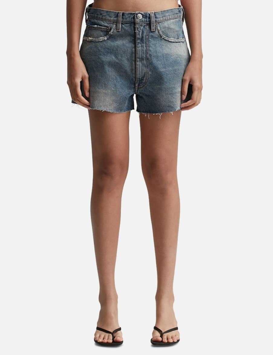 Women Maison Margiela Shorts | Raw-Cut Shorts Blue