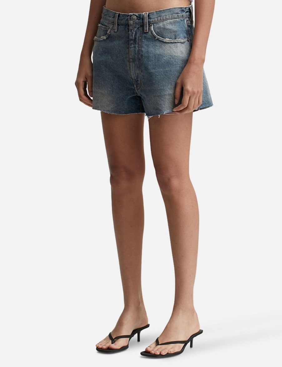 Women Maison Margiela Shorts | Raw-Cut Shorts Blue