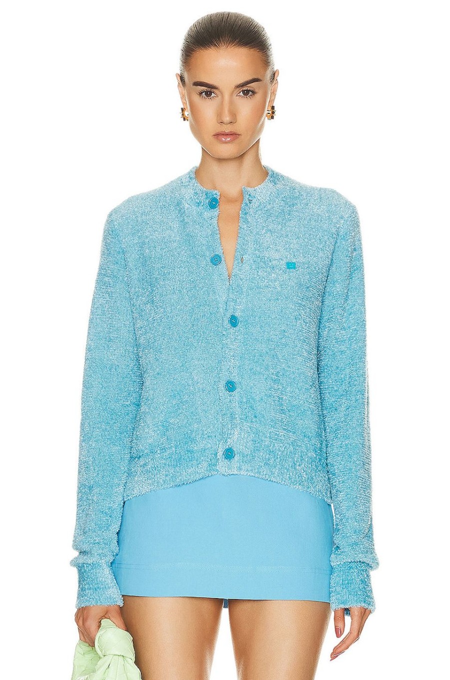 Women Acne Studios Sweaters & Knits | Knit Cardigan Teal Blue