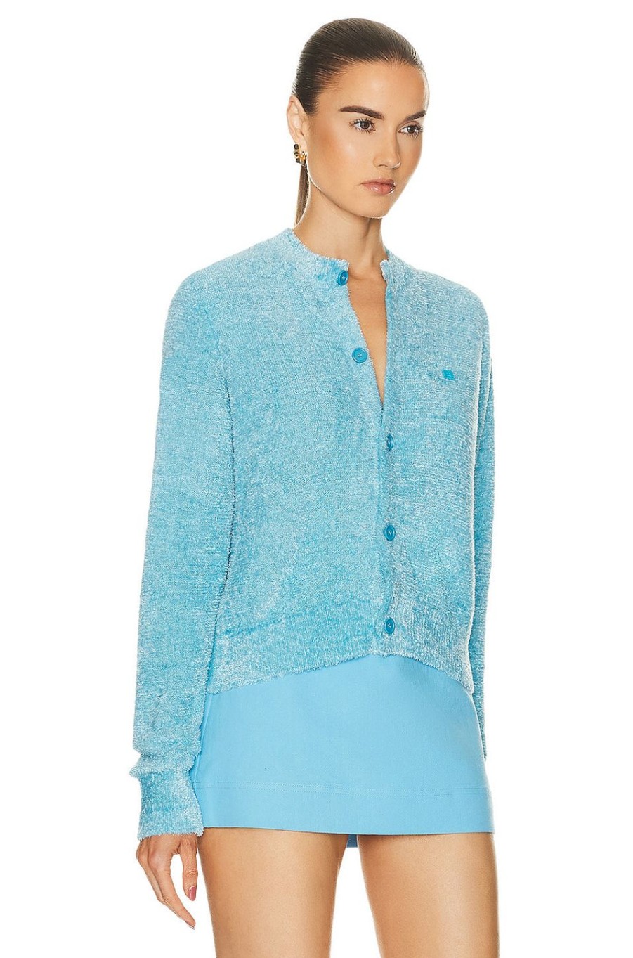 Women Acne Studios Sweaters & Knits | Knit Cardigan Teal Blue