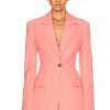 Women THE ATTICO Jackets & Coats | Blue Blazer Salmon