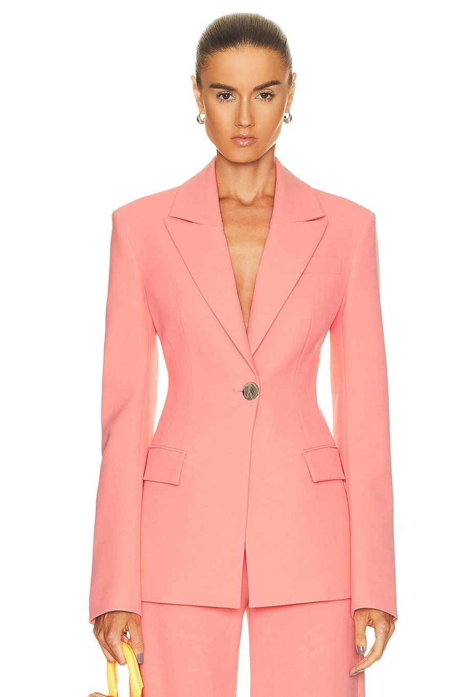 Women THE ATTICO Jackets & Coats | Blue Blazer Salmon