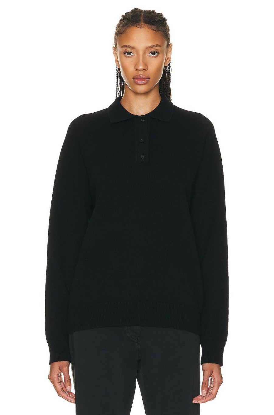 Women The Row Sweaters & Knits | Eli Top Black