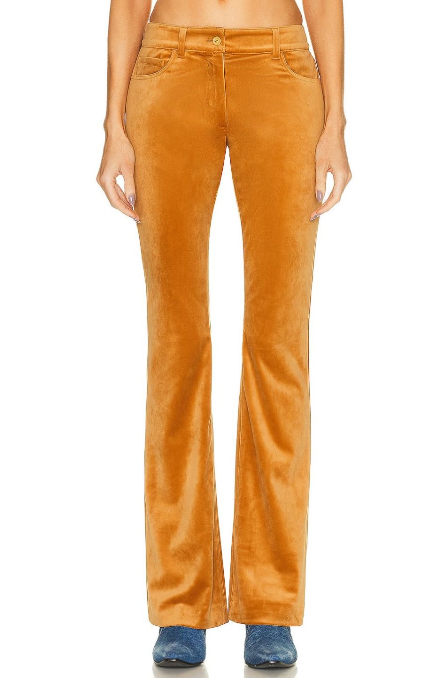 Women Acne Studios Pants | Skinny Trouser Honey Yellow