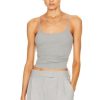 Women Eterne Tops | Thin Strap Fitted Tank Top Heather Grey