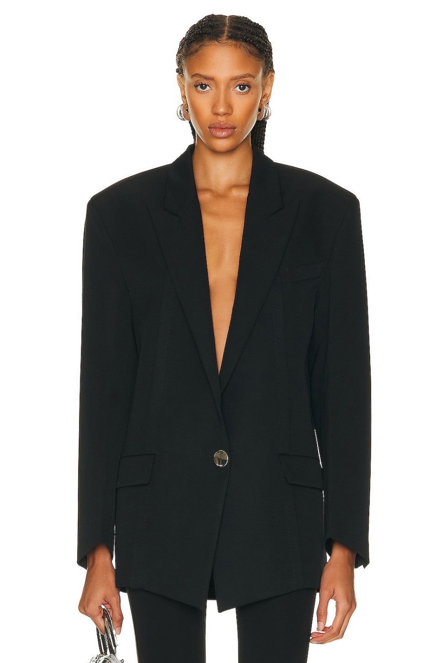 Women THE ATTICO Jackets & Coats | Glen Blazer Black