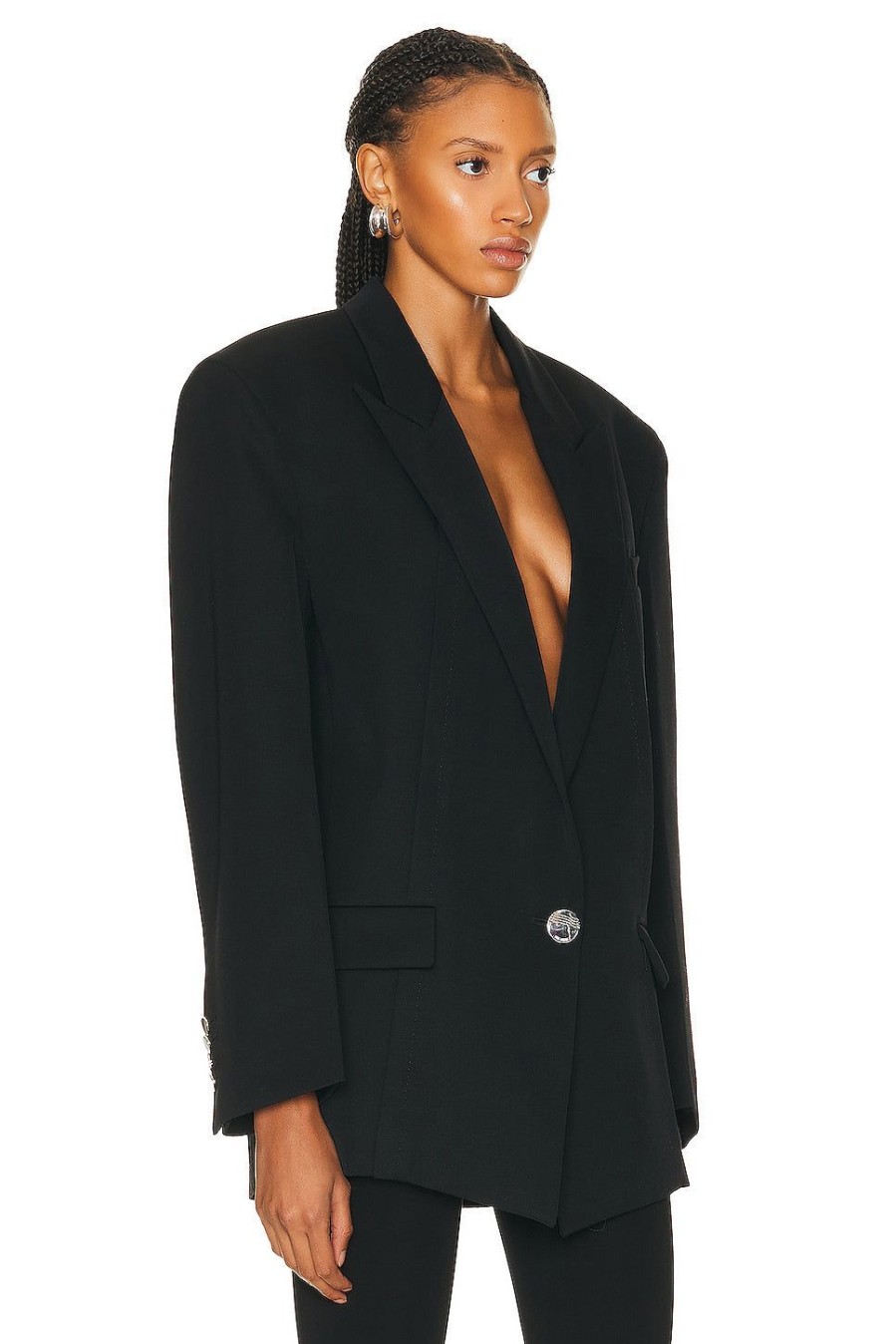 Women THE ATTICO Jackets & Coats | Glen Blazer Black