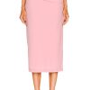 Women Helmut Lang Skirts | For Fwrd Twist Midi Skirt Dusty Pink