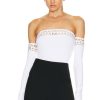 Women ALAÏA Tops | Vienne Bodysuit Blanc