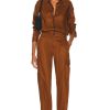 Women RTA Jumpsuits & Rompers | Cargo Jumpsuit Cognac