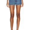 Women Alexander Wang Shorts | Mid Rise Stretch Skort Deep Blue