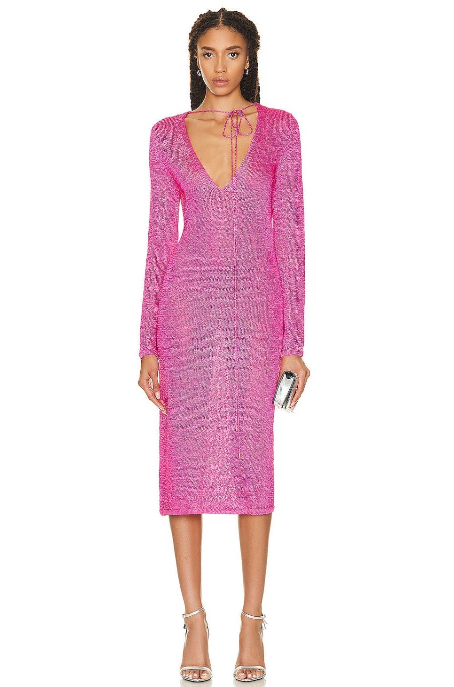 Women TOM FORD Dresses | Below The Knee Dress Carmine Rose