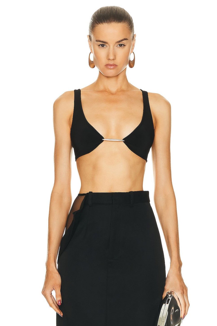 Women Grace Ling Tops | Vertebrae Bralette Black