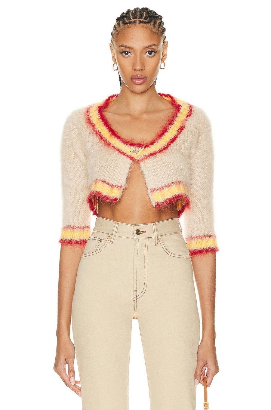 Women Marni Sweaters & Knits | Cropped Cardigan Tan