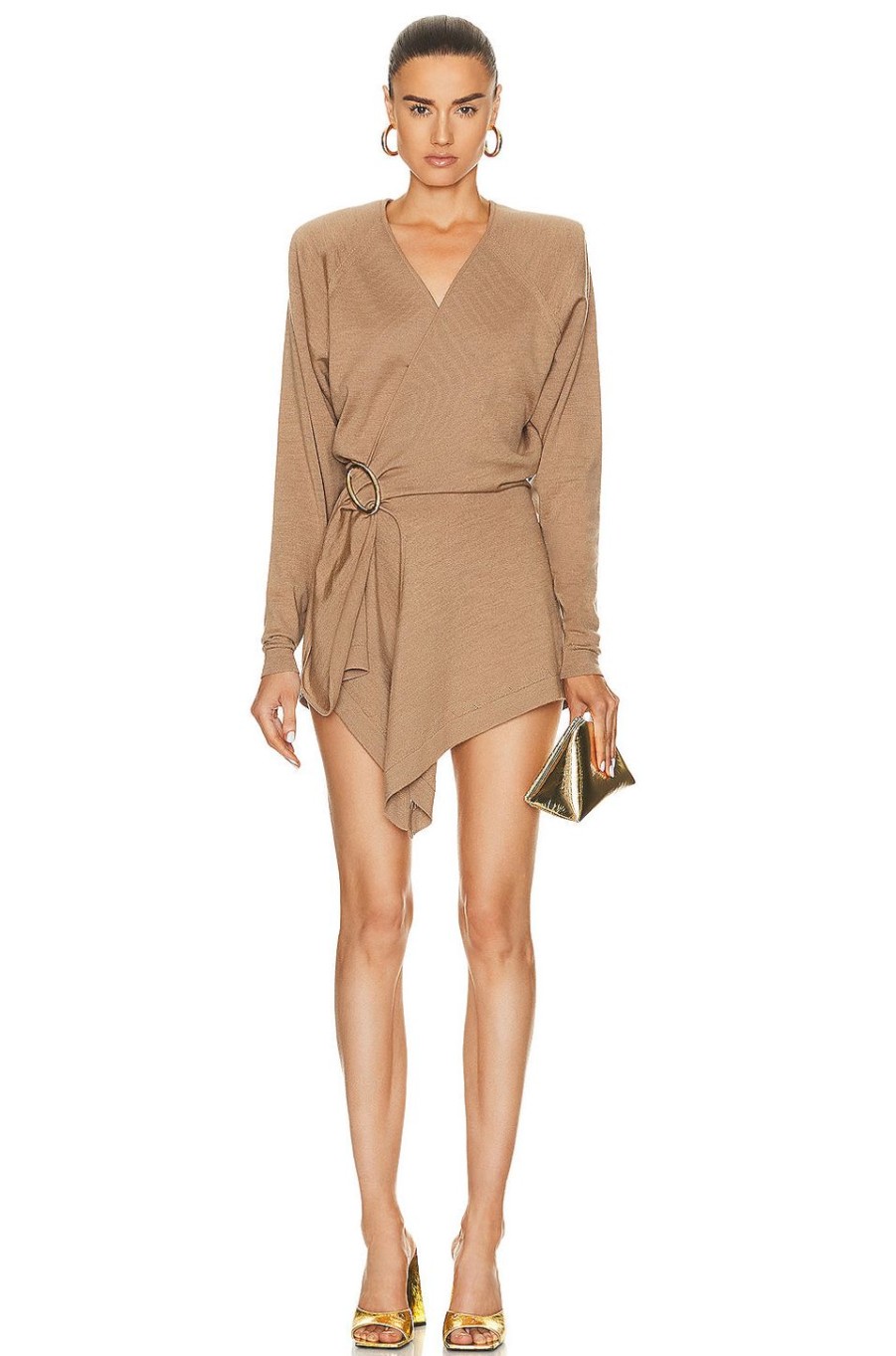 Women THE ATTICO Dresses | Hurely Mini Dress Camel