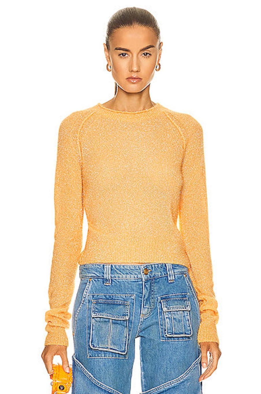 Women Acne Studios Sweaters & Knits | Knit Sweater Apricot Orange