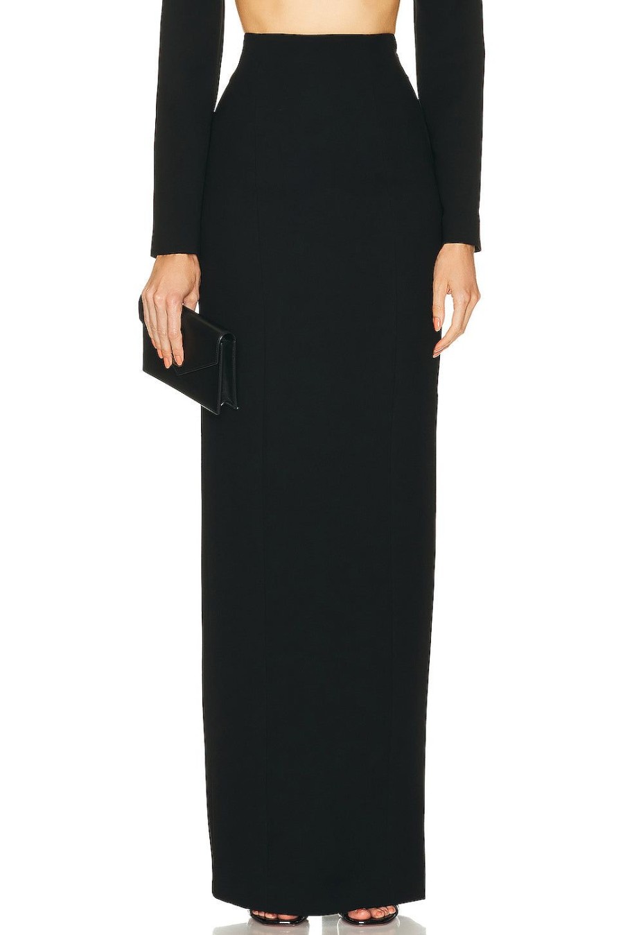 Women MONOT Skirts | Back Cutout Pencil Skirt Black