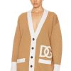 Women Dolce & Gabbana Sweaters & Knits | Long Sleeve Cardigan Brown