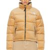 Women The North Face Jackets & Coats | 92 Reversible Nuptse Jacket Almond Butter & Coal Brown