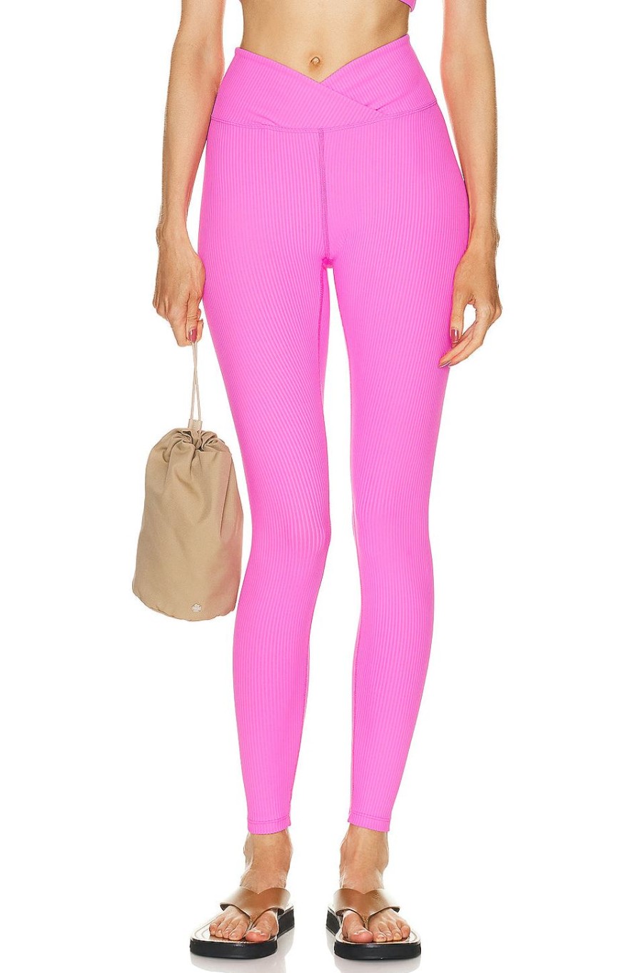 Women YEAR OF OURS Pants | Ribbed Veronica Legging Malibu Pink