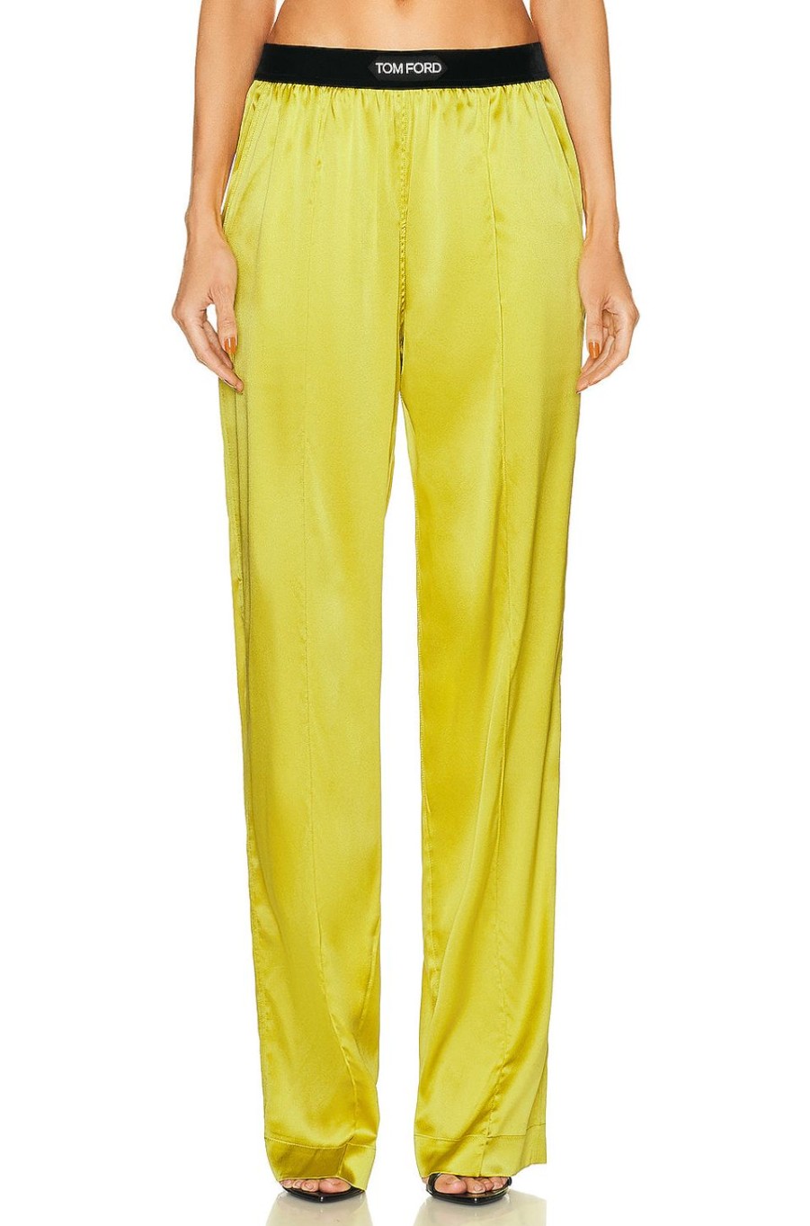 Women TOM FORD Pants | Satin Pant Charteuse Citrine