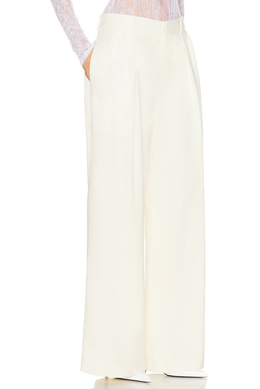 Women WARDROBE.NYC Pants | Evening Trouser Off White