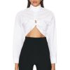 Women ALAÏA Tops | Cropped Shirt Blanc