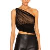 Women Norma Kamali Tops | Diana Bra Top Black Mesh