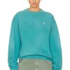 Women Acne Studios Sweaters & Knits | Crew Neck Sweatshirt Sea Green