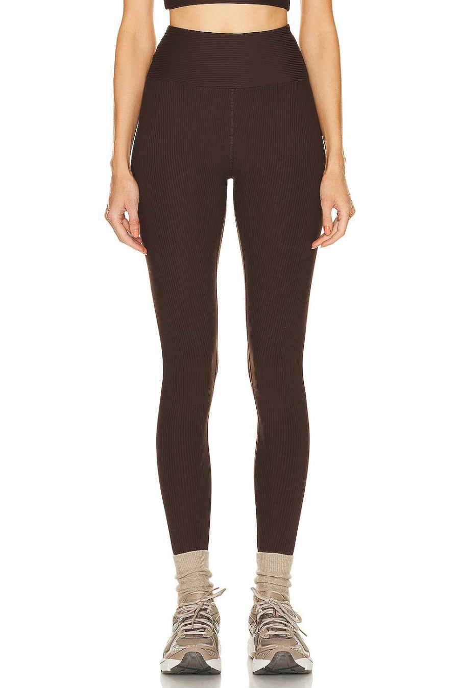 Women YEAR OF OURS Pants | Ribbed High Waisted Legging Dark Oak