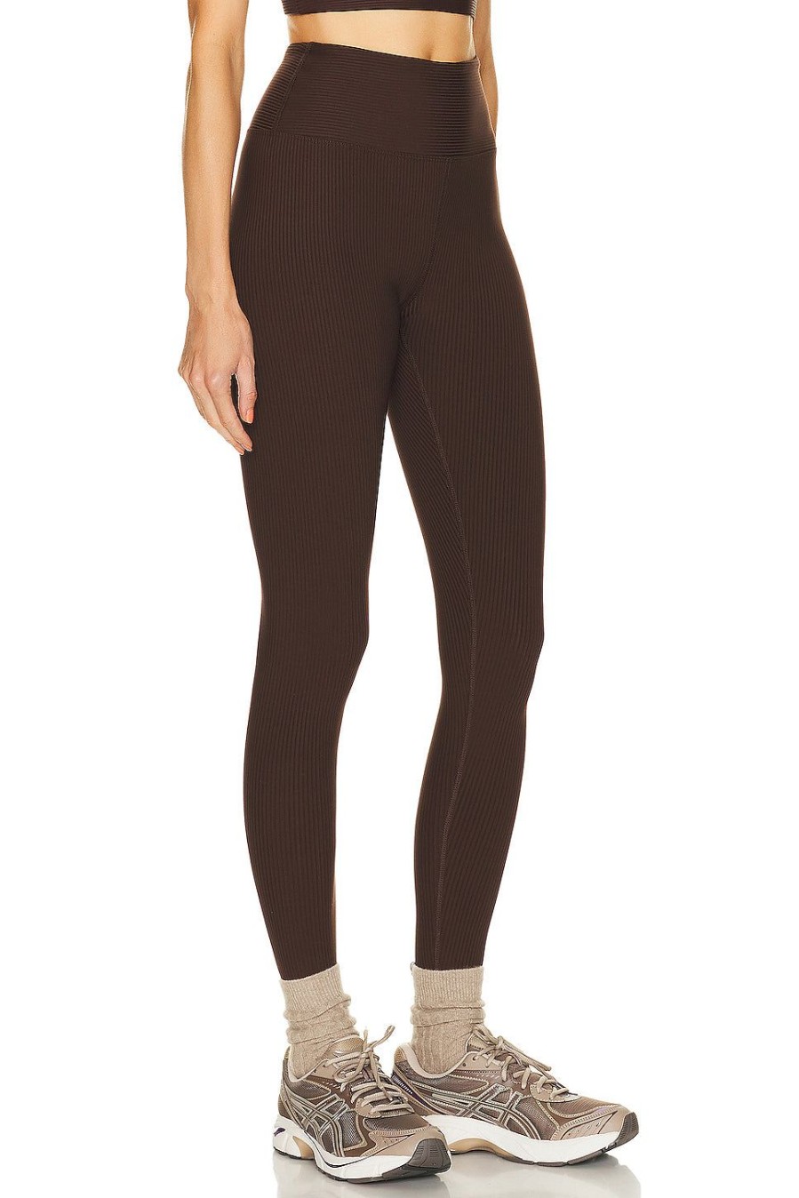 Women YEAR OF OURS Pants | Ribbed High Waisted Legging Dark Oak