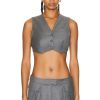 Women Aya Muse Tops | Auri Vest Gray