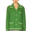 Women BODE Tops | Top Sheet Long Sleeve Shirt Green