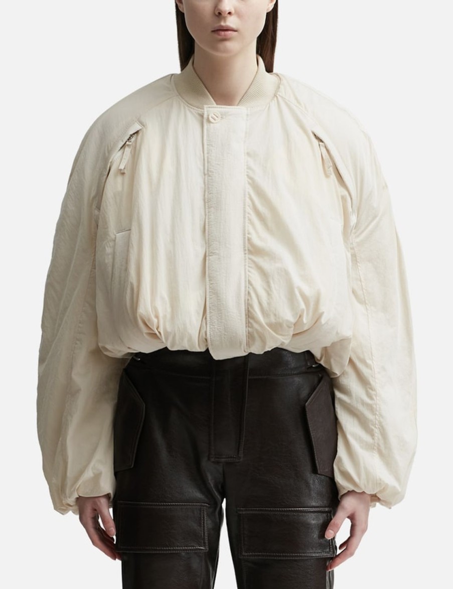 Women Jacquemus Jackets & Coats | Le Bomber Bahia Jacket White