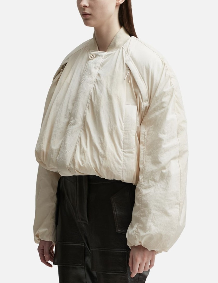 Women Jacquemus Jackets & Coats | Le Bomber Bahia Jacket White