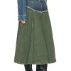 Women Chloe Skirts | Long Skirt Blue & Green 1