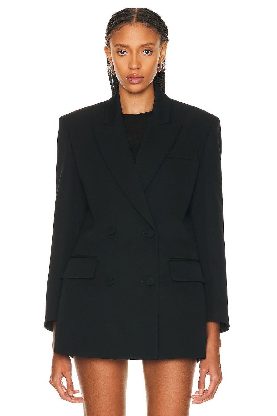 Women Valentino Jackets & Coats | Solid Blazer Nero