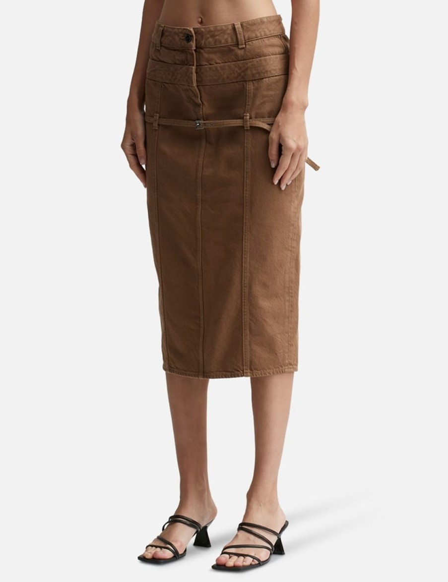 Women Jacquemus Skirts | La Jupe De N Mes Criollo Beige