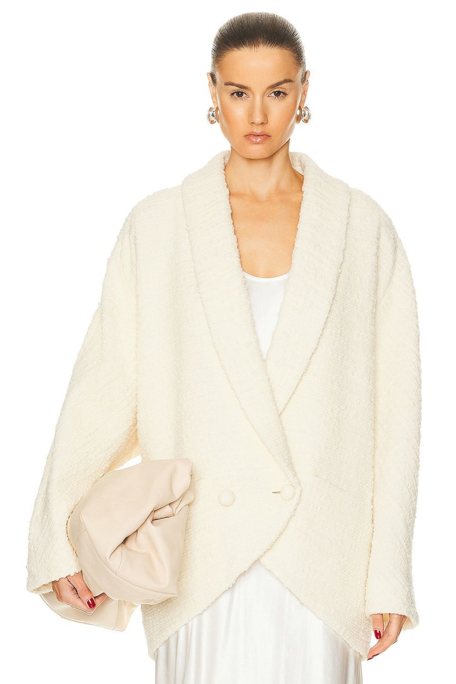 Women Zimmermann Jackets & Coats | Luminosity Oversized Coat Cream